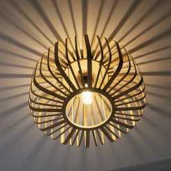 Flash Sale Drewniana lampa sufitowa na żarówkę E27 11413-79 z serii RACOON | Kaja Żyrandole Nowoczesne