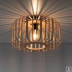 Flash Sale Drewniana lampa sufitowa na żarówkę E27 11413-79 z serii RACOON | Kaja Żyrandole Nowoczesne