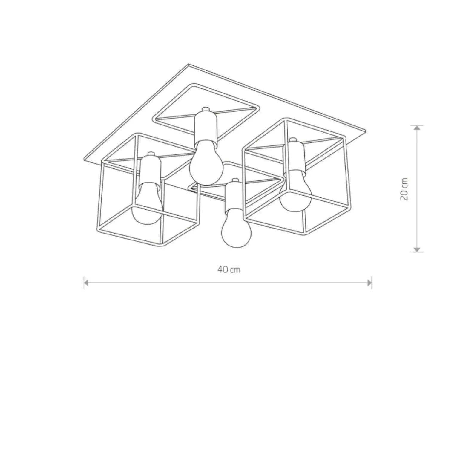 New Drewniana lampa sufitowa z drucianymi elementami 9044 | Kaja Żyrandole Nowoczesne