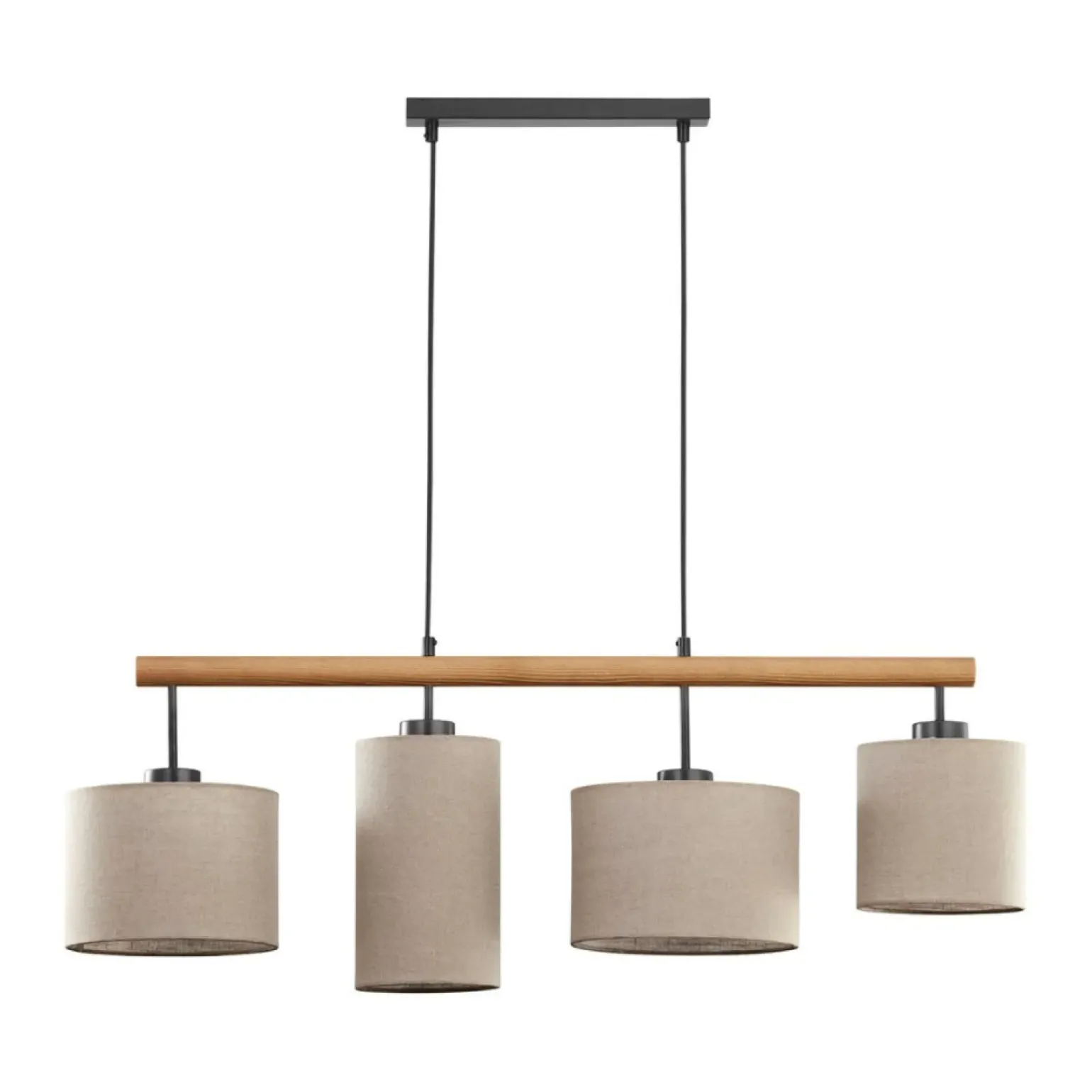 Fashion Drewniana lampa sufitowa z 4 abażurami TK 6108 DEVA | Kaja Oświetlenie Żyrandole Nowoczesne