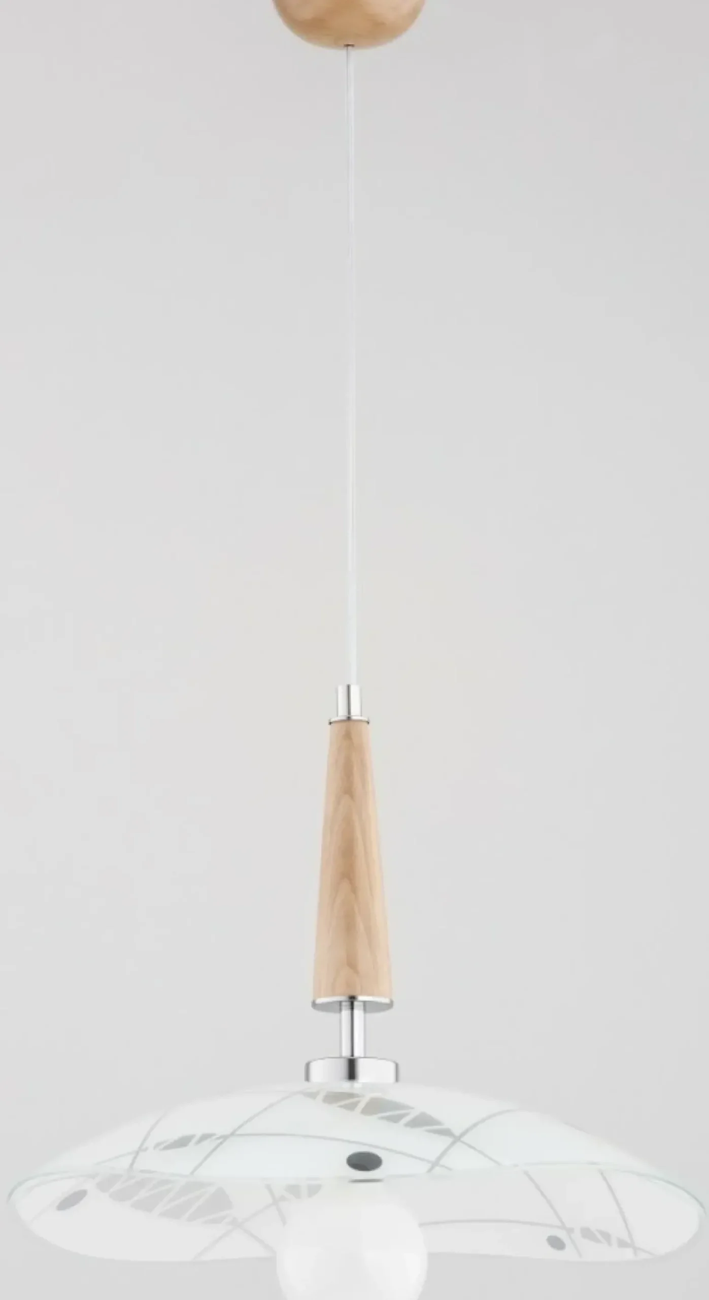 Best Sale Drewniana lampa wisząca z nietypowym kloszem AL 60937 | Kaja Żyrandole Nowoczesne