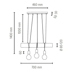 Cheap Drewniana lampa wisząca z betonem 68499304 TRABO CONCRETE | Kaja Żyrandole Nowoczesne