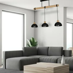 Best Sale Drewniana lampa wisząca z trzema kloszami MLP7226 z serii ERIK | Kaja Oświetleni Żyrandole Nowoczesne