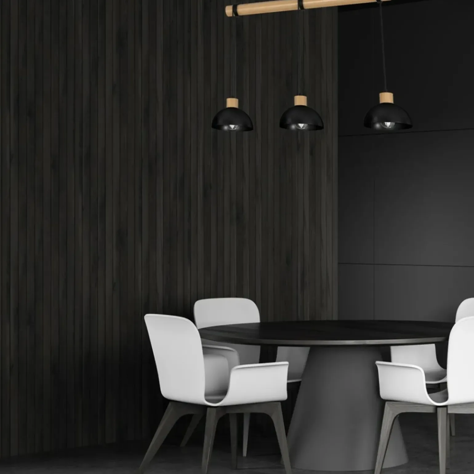 Best Sale Drewniana lampa wisząca z trzema kloszami MLP7226 z serii ERIK | Kaja Oświetleni Żyrandole Nowoczesne