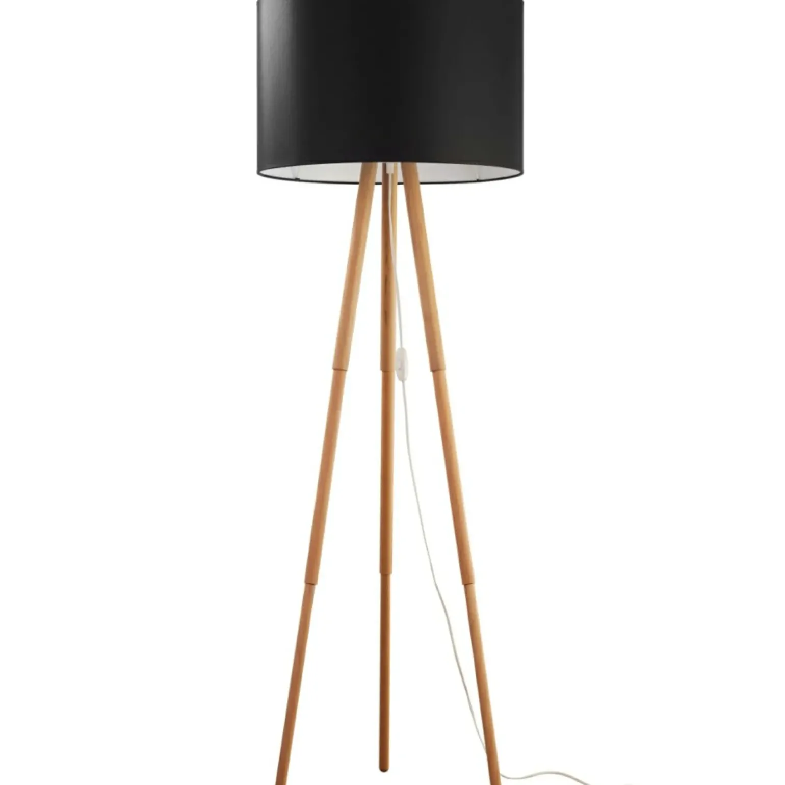 Sklep Kaja Drewniana lampa z czarnym abażurem TK 5298 TOKYO | Kaja Oświetlenie