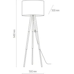 Sklep Kaja Drewniana lampa z czarnym abażurem TK 5298 TOKYO | Kaja Oświetlenie