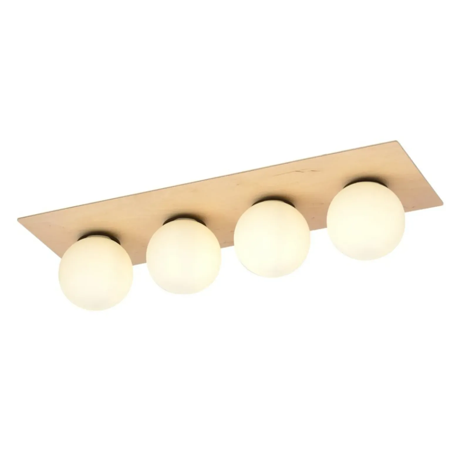 Fashion Drewniana listwa sufitowa z okrągłymi kloszami 1142/4 KENZO | Kaja Żyrandole Nowoczesne