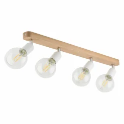 Clearance Drewniana listwa sufitowa z reflektorami TK 4751 z serii SIMPLY WOOD Żyrandole Nowoczesne