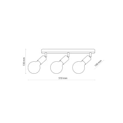 Fashion Drewniana listwa ze spotami, do sypialni TK 4749 z serii SIMPLY WOOD Żyrandole Nowoczesne