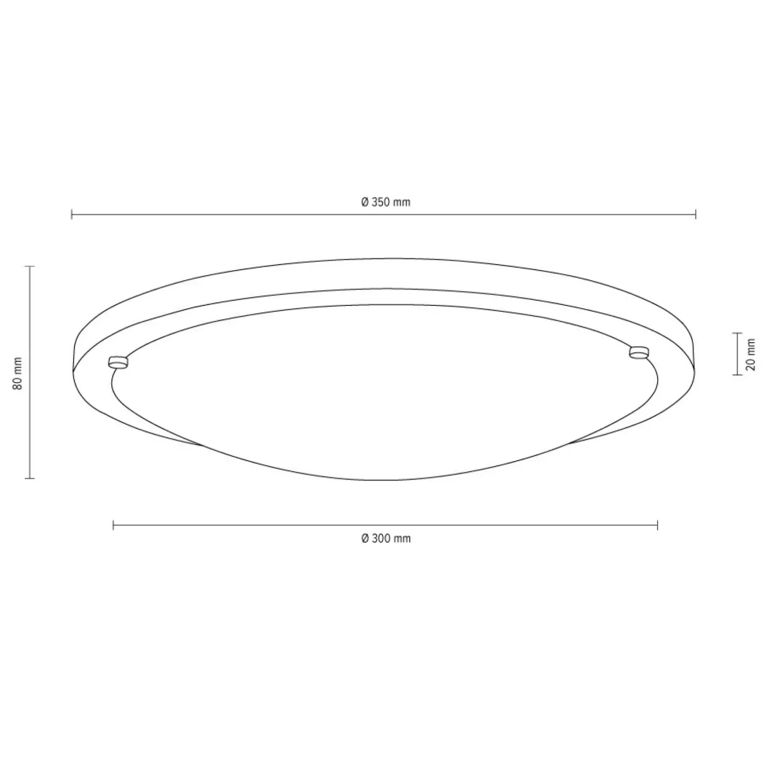 Sklep Kaja Drewniana, okrągła lampa sufitowa ⌀35cm 2xE27 4753474 FRIDA | Kaja