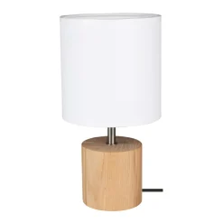 Sklep Kaja Drewniana, prosta lampka na szafkę nocną 7181974 TRONGO ROUND | Kaja