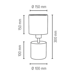 Sklep Kaja Drewniana, prosta lampka na szafkę nocną 7181974 TRONGO ROUND | Kaja