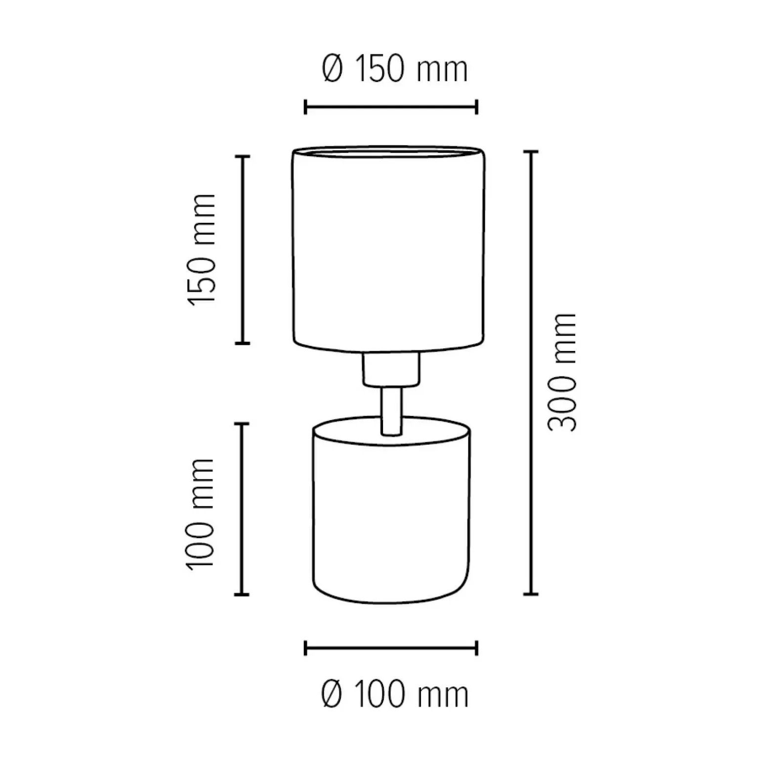 Sklep Kaja Drewniana, prosta lampka na szafkę nocną 7181974 TRONGO ROUND | Kaja