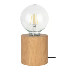 Sklep Kaja Drewniana, prosta lampka stołowa 7079174 TRONGO ROUND | Kaja