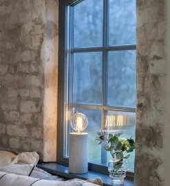 Sklep Kaja Drewniana, rustykalna lampka stołowa bez klosza 108755 LEGNA | Kaja