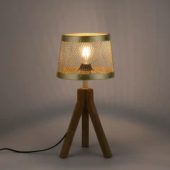 Sklep Kaja Drewniano-metalowa lampka stołowa 11423-60 z serii FREDERIK | Kaja
