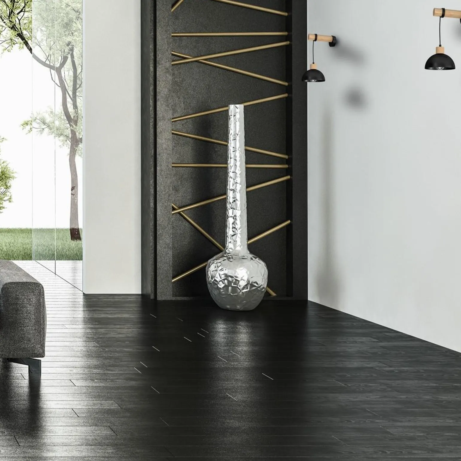 Sklep Kaja Drewniany kinkiet ścienny, regulowana długość MLP7224 z serii ERIK | Kaja Oświet