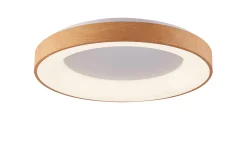 Sklep Kaja Drewniany, ledowy plafon ⌀38cm 3000K AZ4989 SANTANA | Kaja Oświetlenie