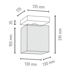 Outlet Drewniany spot z drucianym abażurem 8175174 NORMAN WOOD | Kaja Żyrandole Nowoczesne