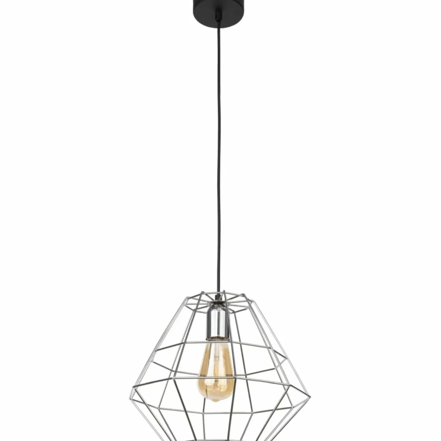 Store Druciana, chromowana lampa wisząca do jadalni TK 4204 z serii DIAMOND Żyrandole Nowoczesne