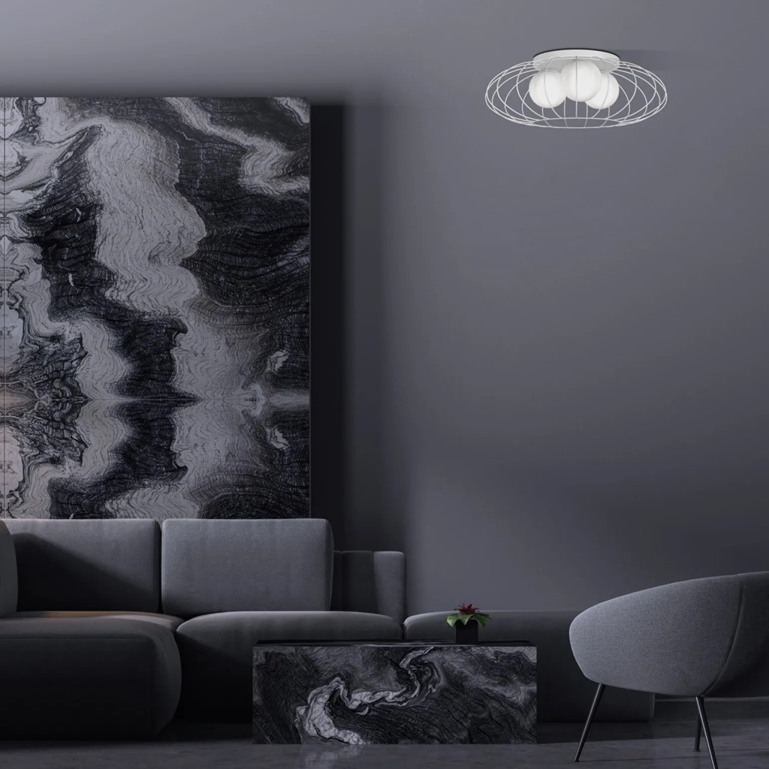 Sklep Kaja Druciana lampa sufitowa z białymi kloszami MLP4435 KRONOS | Kaja