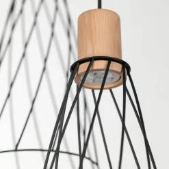Best Sale Druciana lampa wisząca do salonu TK 10188 MODESTO WOOD SOSNA | Kaja Żyrandole Nowoczesne