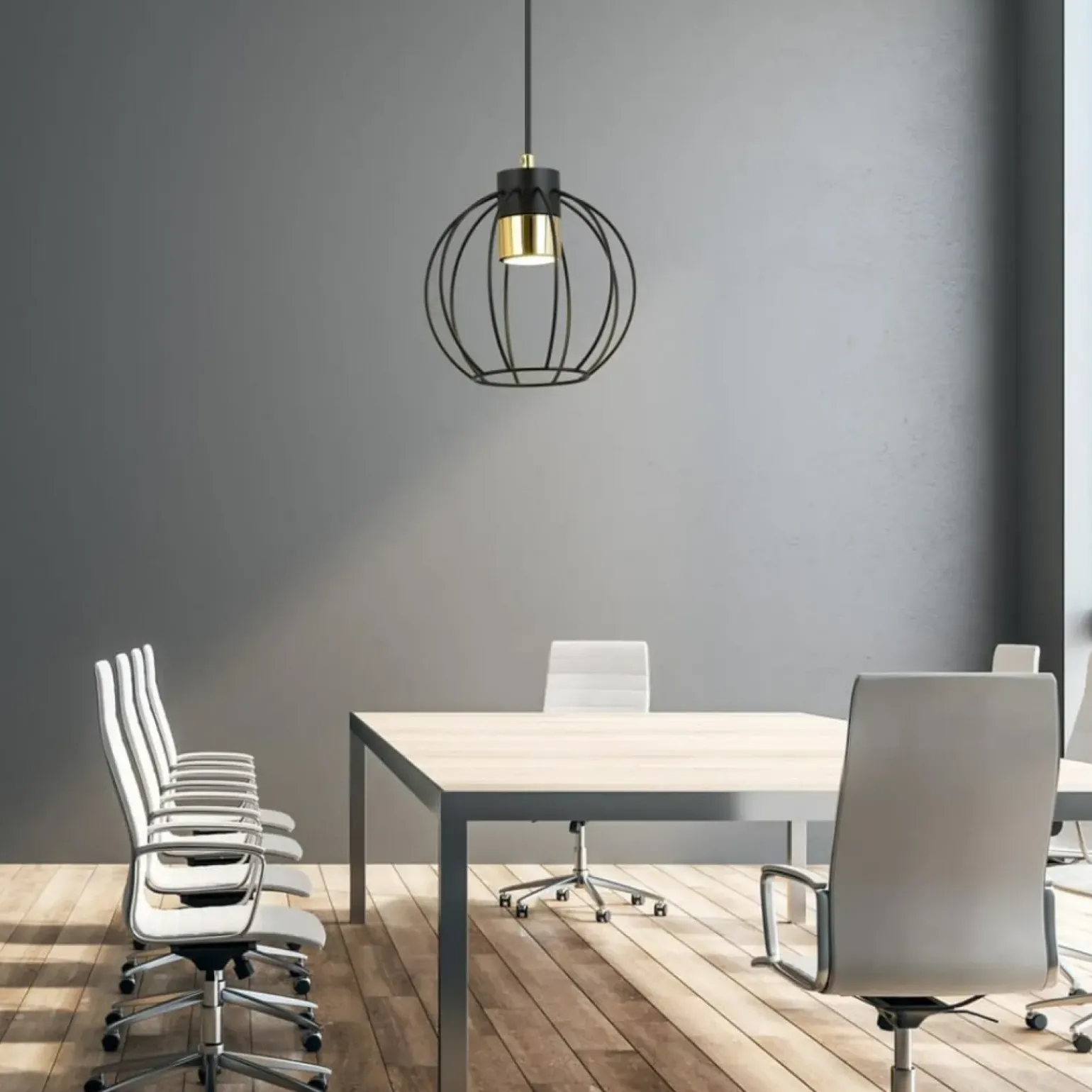 Clearance Druciana lampa wisząca ze złotym akcentem 1200/1 z serii AJAX | Kaja Żyrandole Nowoczesne