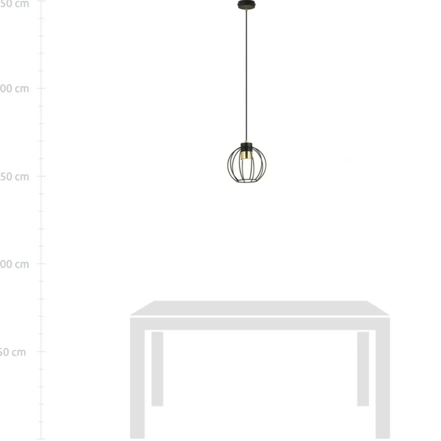 Clearance Druciana lampa wisząca ze złotym akcentem 1200/1 z serii AJAX | Kaja Żyrandole Nowoczesne