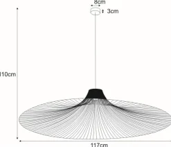 Sklep Kaja Druciana lampa z szerokim kloszem KP-09 DOT | Kaja Oświetlenie
