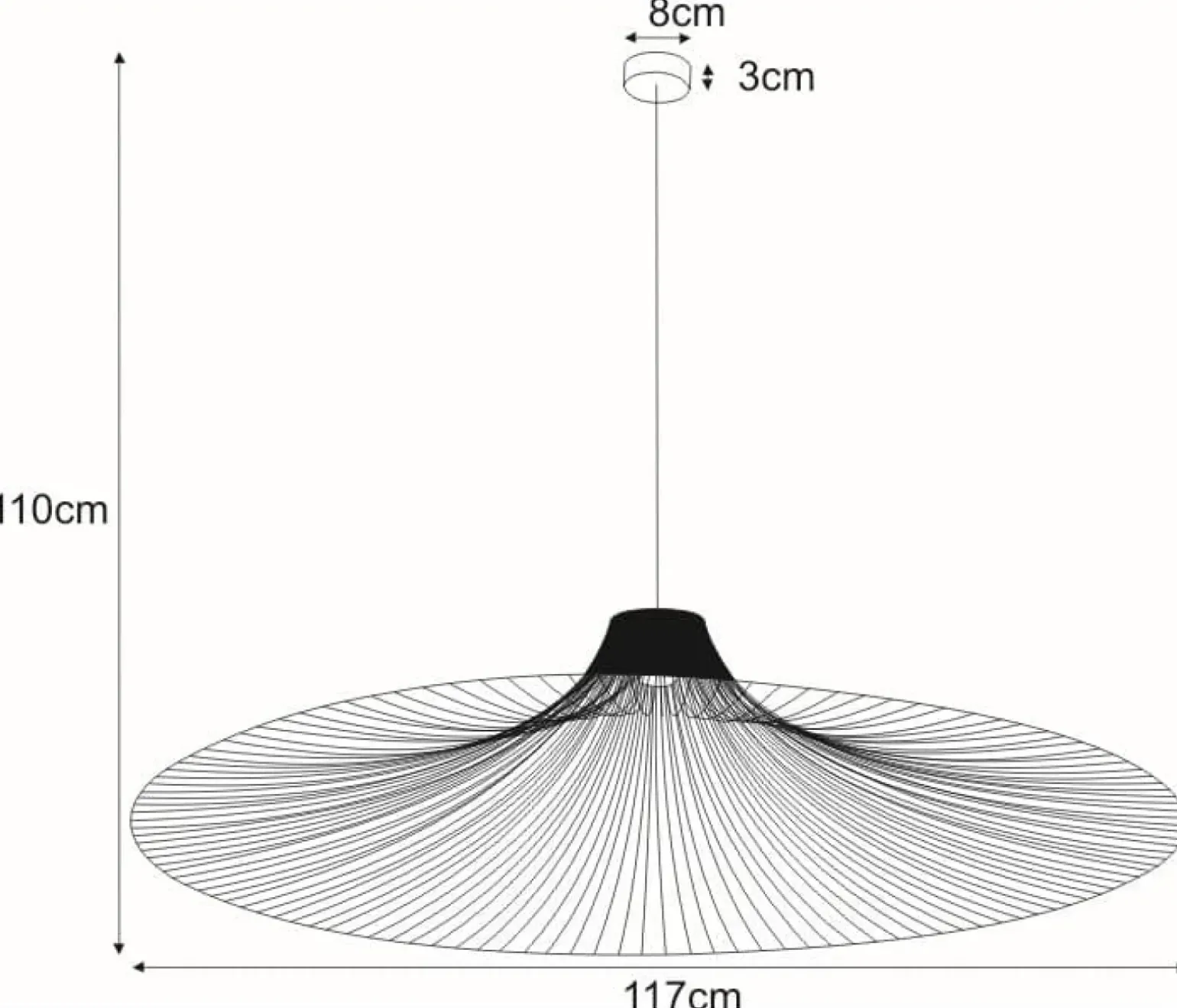 Sklep Kaja Druciana lampa z szerokim kloszem KP-09 DOT | Kaja Oświetlenie