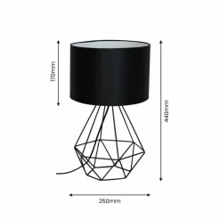 Sklep Kaja Druciana lampka stołowa z abażurem MLP7201 BASKET | Kaja Oświetlenie