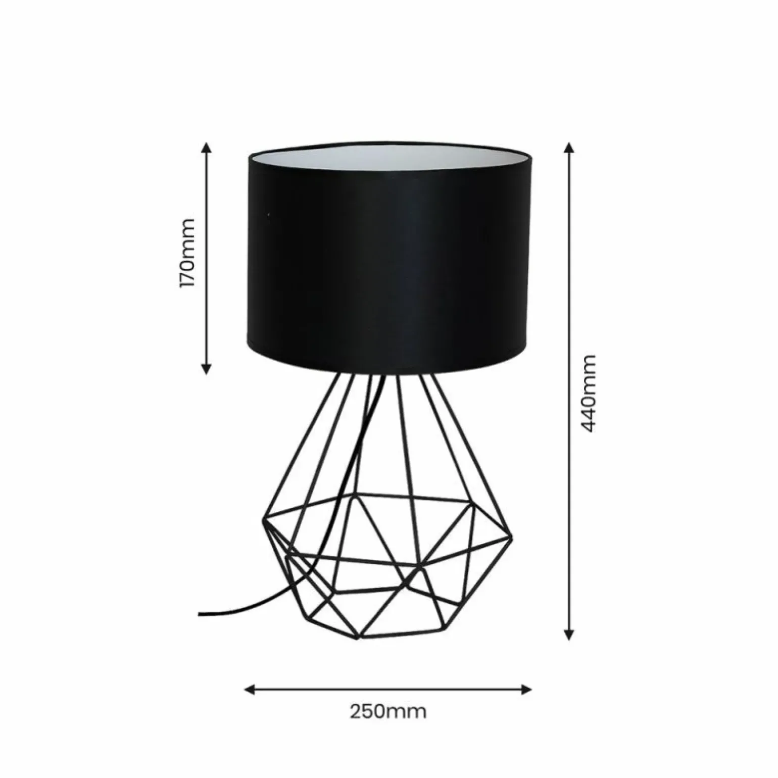 Sklep Kaja Druciana lampka stołowa z abażurem MLP7201 BASKET | Kaja Oświetlenie