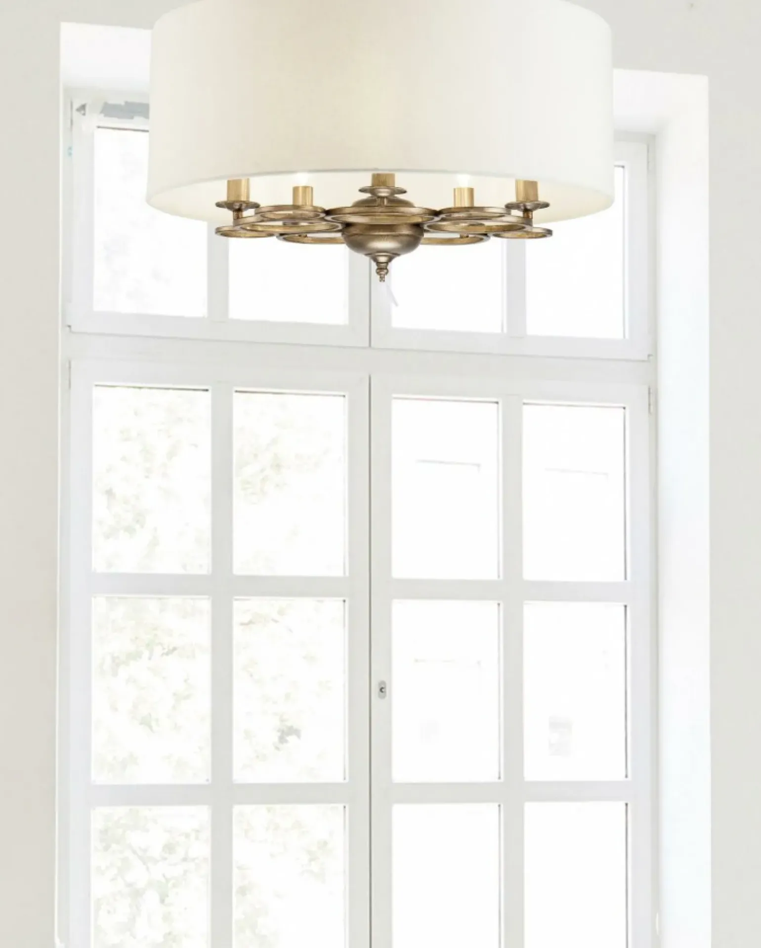 Best Sale Duża, abażurowa lampa wisząca do salonu H007PL-05G ANNA | Kaja Żyrandole Nowoczesne