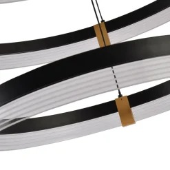 Discount Duża, efektowna lampa na antresolę LP-0407/3P BK PLUM | Kaja Żyrandole Nowoczesne