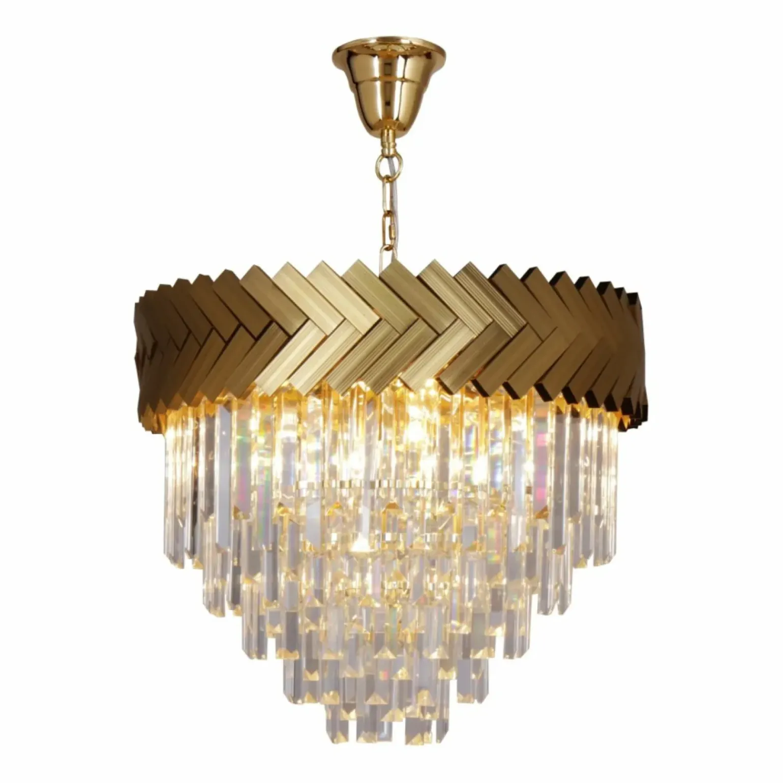 Shop Duża, kryształowa lampa wisząca glamour 23910/9 LYON | Kaja Żyrandole Nowoczesne