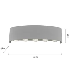 Sklep Kaja Duża lampa na elewację o ciepłej barwie 9489-21 z serii CARLO | Kaja