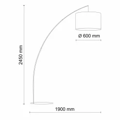 Sklep Kaja Duża lampa podłogowa do salonu, za kanapę TK 5488 z serii MOBY | Kaja