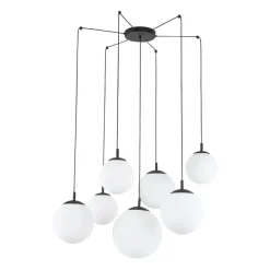 Best Sale Duża lampa wisząca typu pająk, 7 kloszy TK 4794 ESME WHITE | Kaja Żyrandole Nowoczesne