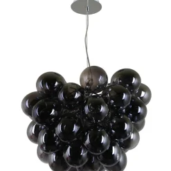 Cheap Duża lampa z ciemnymi kloszami PND-7273-S-8-SMK BENTO | Kaja Żyrandole Nowoczesne