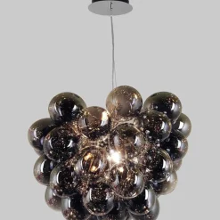 Cheap Duża lampa z ciemnymi kloszami PND-7273-S-8-SMK BENTO | Kaja Żyrandole Nowoczesne