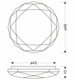 Sklep Kaja Duża, ledowa lampa sufitowa ⌀49cm 14-28877 BALDO | Kaja Oświetlenie