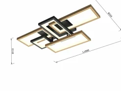 Sklep Kaja Duża, ledowa lampa sufitowa do salonu WF 9022-506 MATERA | Kaja