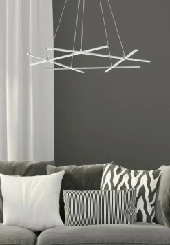 Clearance Duża, ledowa lampa wisząca do salonu A0020-350 ANDROS | Kaja Żyrandole Nowoczesne