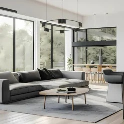 Best Sale Duża obręcz wisząca z czarnymi tubami ML0376 (KOŁO) GENESIS | Kaja Żyrandole Nowoczesne