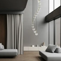 Best Duża rotunda z kaskadą kloszy, na antresolę TK 10182 AURORA | Kaja Żyrandole Nowoczesne