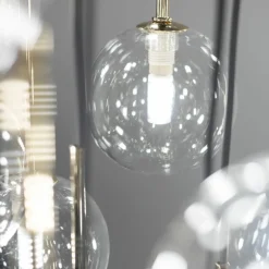 Best Duża rotunda z kaskadą kloszy, na antresolę TK 10182 AURORA | Kaja Żyrandole Nowoczesne