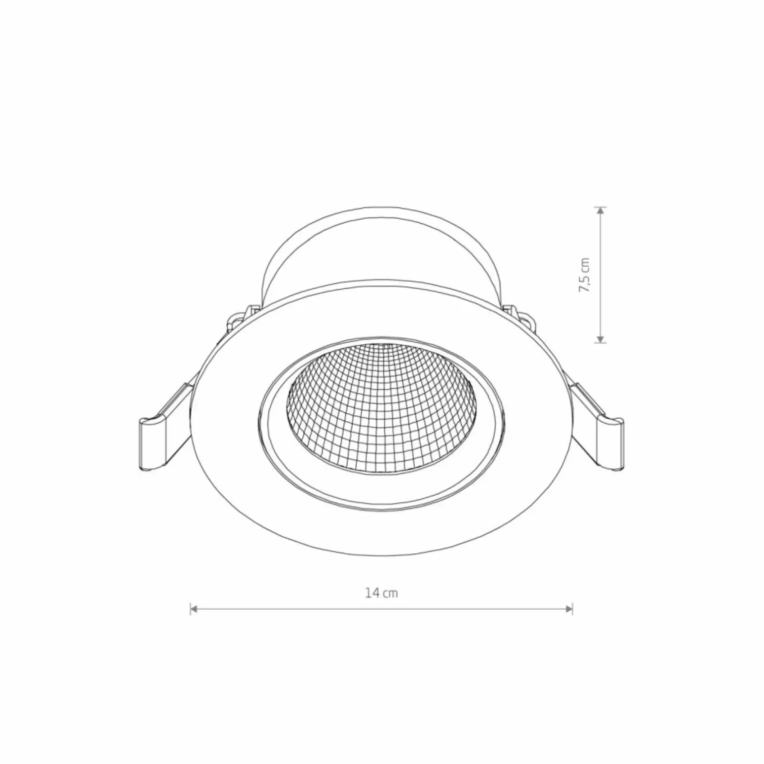 Sklep Kaja Duże oczko podtynkowe LED 15W 3000K ⌀14cm 10555 EGINA LED | Kaja