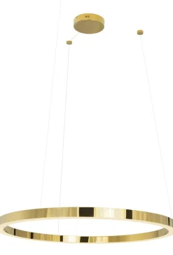 Best Duże, złote koło LED Ø110cm do salonu MX P0370D LUXURY | Kaja Żyrandole Nowoczesne