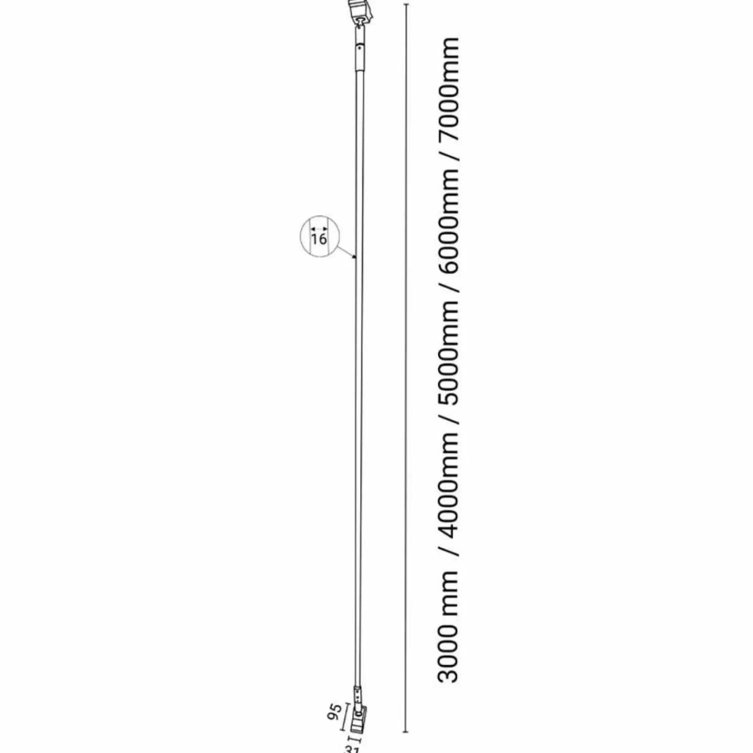 Cheap Długa, ledowa, świecąca linka 700cm 4000K ANT 6039 SURIKA | Kaja Żyrandole Nowoczesne