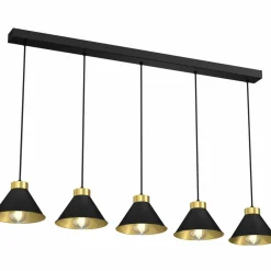 Clearance Długa listwa sufitowa z pięcioma kloszami LX 0629 z serii DEMET | Kaja Żyrandole Nowoczesne